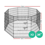 Cage enclosure 16 Parts Fence 2X36" Exercise Cage Enclosure 16 X (61cm x 91cm each panel)