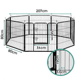 Cage enclosure 8 Parts at 80x80cm each,   Dog Cage puppy Enclosure Fence