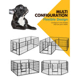 Cage enclosure 8 Parts at 80x80cm each,   Dog Cage puppy Enclosure Fence