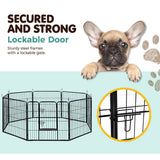 Cage enclosure 8 Parts at 80x80cm each,   Dog Cage puppy Enclosure Fence