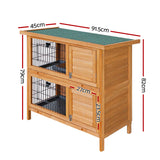 Cage 2 level Practical  Wooden Rabbit Hutch Pets huts Animal Hutch