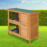Cage 2 level Practical  Wooden Rabbit Hutch Pets huts Animal Hutch