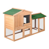 Cage Pets Wooden Pet Rabbit Easy Clean Safe Modern Large Safe wood color