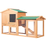 Cage Pets Wooden Pet Rabbit Easy Clean Safe Modern Large Safe wood color
