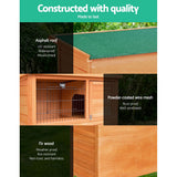 Cage two level with many access doors Rabbit Hutch Metal and Wood Pet Cage Guinea Pig Enclosure