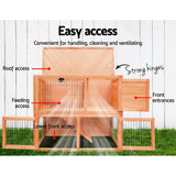 Cage 2 level with many access doors Rabbit Hutch Metal and Wood Pet Cage Guinea Pig Enclosure