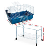 Cage portable with easy access and wheels, 100cm, for pets Rabbit Bunny Guinea Pig Home