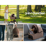 Pet transport Animal Stroller Dog Carrier Foldable Pram with 4 Wheels