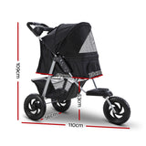 Pet transport Animal Stroller Dog Carrier Foldable Pram Large Black