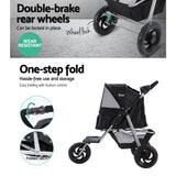 Pet transport Animal Stroller Dog Carrier Foldable Pram Large Black