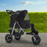 Pet transport Animal Stroller Dog Carrier Foldable Pram Large Black