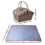 Picnic Basket Deluxe 4 Person Picnic Basket Baskets Outdoor Insulated Blanket