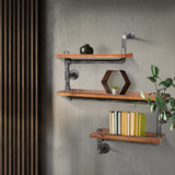 Bookcase Display Storage Wall Mounted 3 Shelves easy DIY Brackets