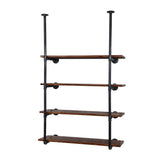 Rack Wall as Bookshelf  or Display Shelves DIY with Pipe Shelf Rustic Brackets