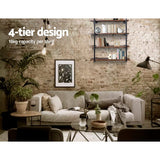 Rack Wall as Bookshelf  or Display Shelves DIY with Pipe Shelf Rustic Brackets