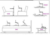 Portable Stand Adjustable Metal and ABS Portable Table