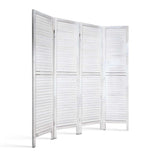 Divider 4 Parts Room Divider Screen Privacy Folding White (WARN)