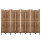 Divider 8 parts TIMBER screen for privacy Divider Folding Timber  Stand Practical (X/F)  Brown