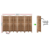 Divider 8 parts TIMBER screen for privacy Divider Folding Timber  Stand Practical (X/F)  Brown