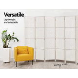 Divider 8 Parts Room Divider Screen Privacy Folding White
