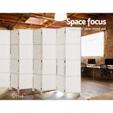Divider 8 Parts Room Divider Screen Privacy Folding White