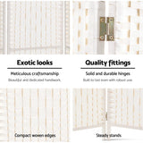 Divider 8 Parts Room Divider Screen Privacy Folding White