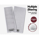Slide Out Kitchen Canopy Hood Stainless Steel 60cm 600mm Black
