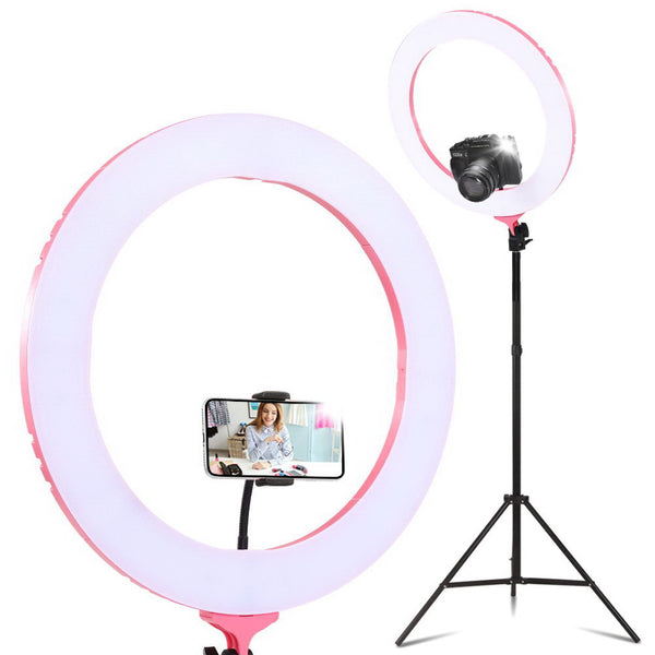 LED Ring 19" LED Ring Light 6500K 5800LM Dimmable With Stand Make Up Photo LED Ring Studio Video