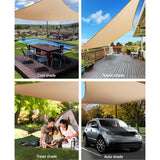 Shade Sun Shade 2.5x3m Shade Sail Sun Shadecloth 280gsm Sand (15F)