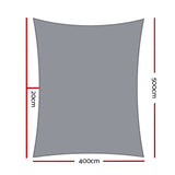 Shade Sun Shade Sail Cloth Shadecloth Outdoor Canopy Rectangle 280gsm 4x5m