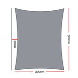 Shades Sun Shade Sail Cloth Shadecloth Outdoor Canopy Rectangle 280gsm 4x5m