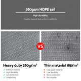 Shades Sun Shade Sail Cloth Shadecloth Outdoor Canopy Rectangle 280gsm 4x5m