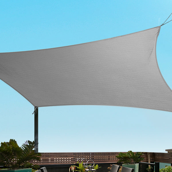 Shade Sun Shade Sail Cloth Shadecloth Outdoor Canopy Rectangle 280gsm 4x6m