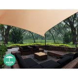 Shade Sun Shade Sail  5 x 5 x 5m Waterproof Triangle Shade Sail Cloth - Sand Beige