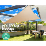 Shade Sun Shade Sail  5 x 5 x 5m Waterproof Triangle Shade Sail Cloth - Sand Beige
