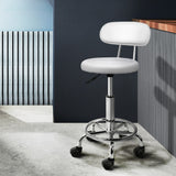 Stool nice design with Backrest for home or business use in black with Swivel and gas lift on wheels