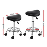 Stool nice design for home or business use in Black PU with Swivel, Wheels and gas lift