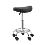 Stool nice design for home or business use in Black PU with Swivel, Wheels and gas lift