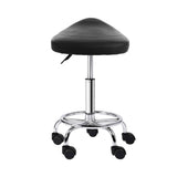 Stool nice design for home or business use in Black PU with Swivel, Wheels and gas lift