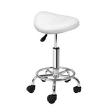 Stool nice design for home or business use in White -Swivel-Wheels-gas lift