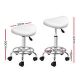 Stool nice design for home or business use in White -Swivel-Wheels-gas lift