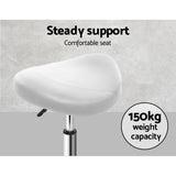 Stool nice design for home or business use in White -Swivel-Wheels-gas lift