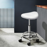 Stool nice design for home or business use in White -Swivel-Wheels-gas lift