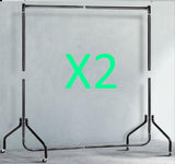 Metal Hanger Garments x2 ( BUY SET 2 ) Metal Display Rolling Stand  Garment Coat Hanger Shelf Portable