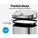 Rubbish Bin 50L Stainless Steel Motion Sensor