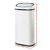 Rubbish Bin 68L Sensor Bin Auto White