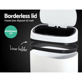 Rubbish Bin 68L Sensor Bin Auto White