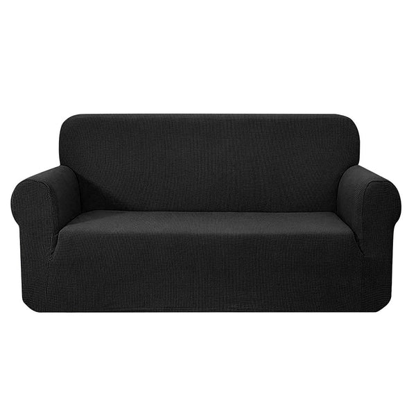 Sofa Cover Elastic Stretch Couch Lounge Protector Slipcovers 3 Seater Black
