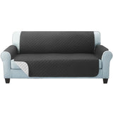 Sofa Cover Lounge Protector Quilted Couch Covers Slipcovers 3 Seater Dark Grey