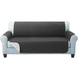 Sofa Cover Lounge Protector Quilted Couch Covers Slipcovers 3 Seater Dark Grey